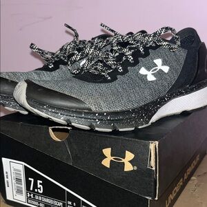 Under Armour Black and White Athletic Sneakers